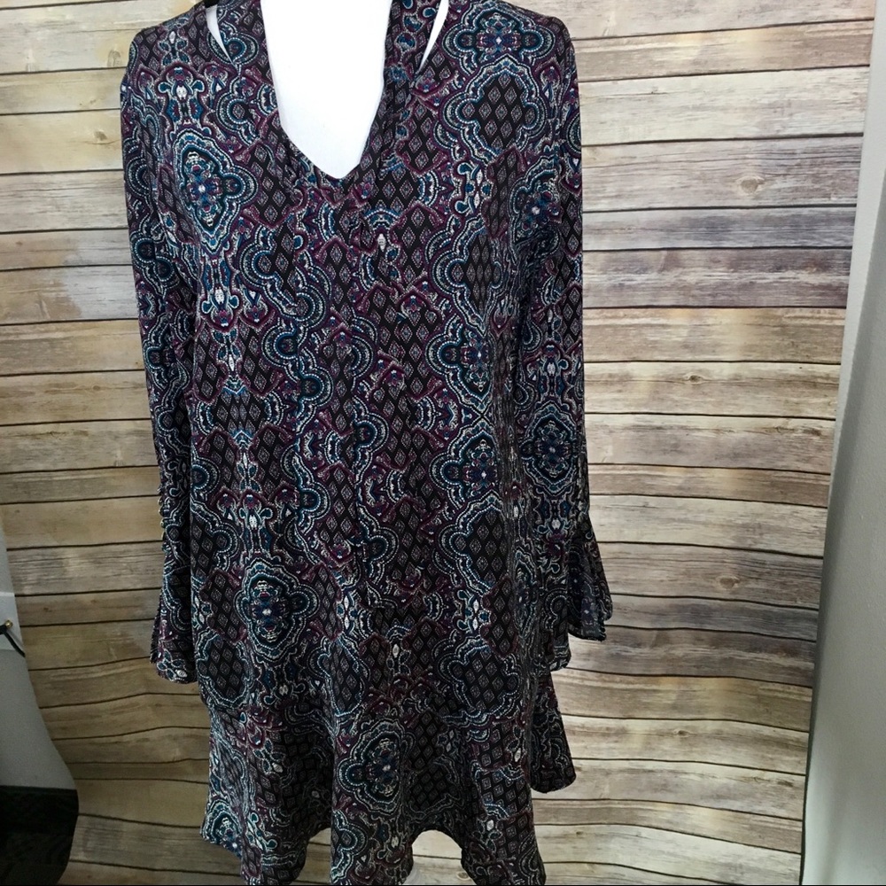 Romeo & Juliette Empire Waist Paisley Boho Dress